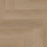Close-up van Ambiant Spigato Navaro Visgraat 96117512 Natural Oak PVC vloer - gedetailleerd visgraatpatroon en warme natuurlijke tinten