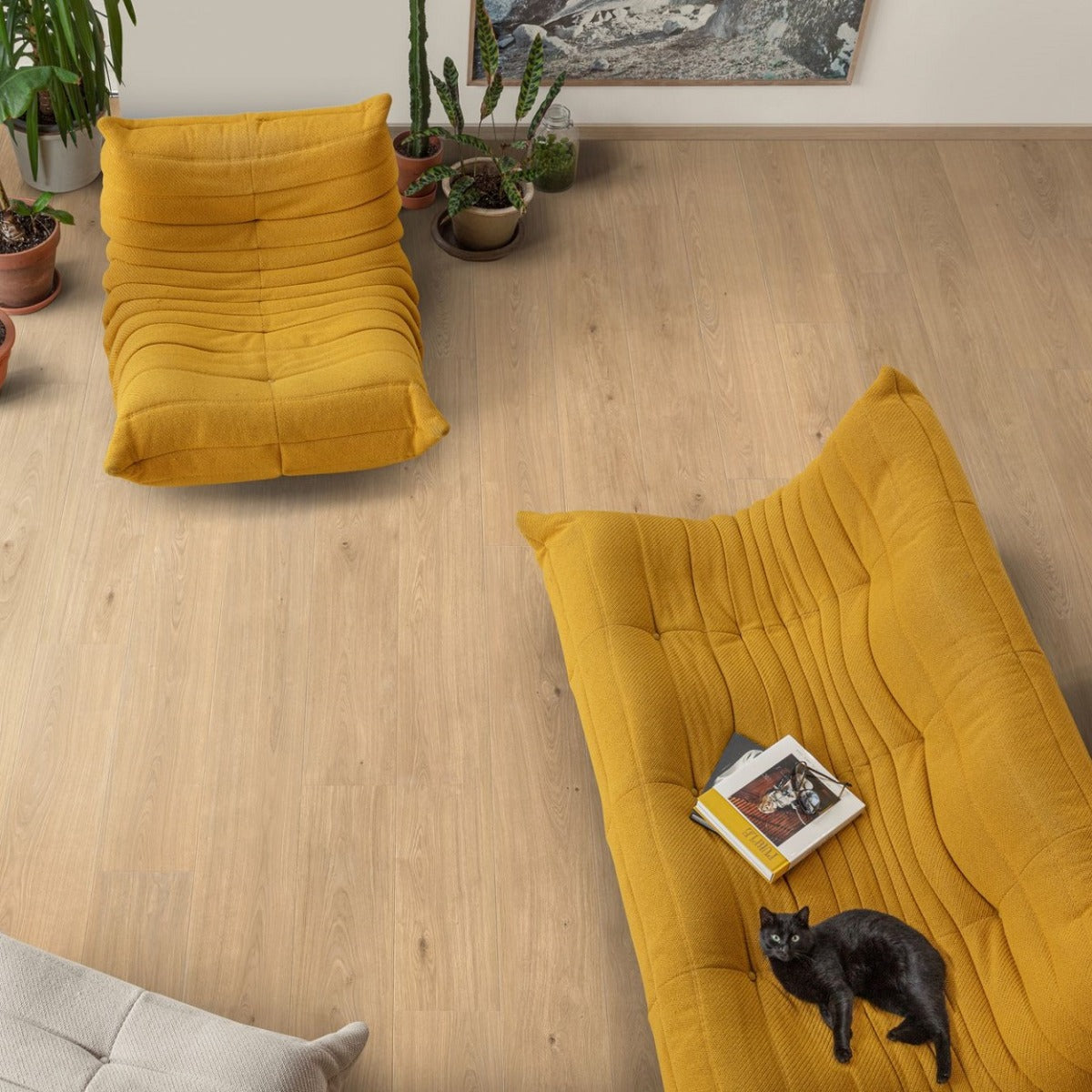 Floorify XL Planken F096 Ile de Re PVC vloer - verfijnde extra lange en brede planken die zorgen voor een modern, chic en gastvrij woongevoel