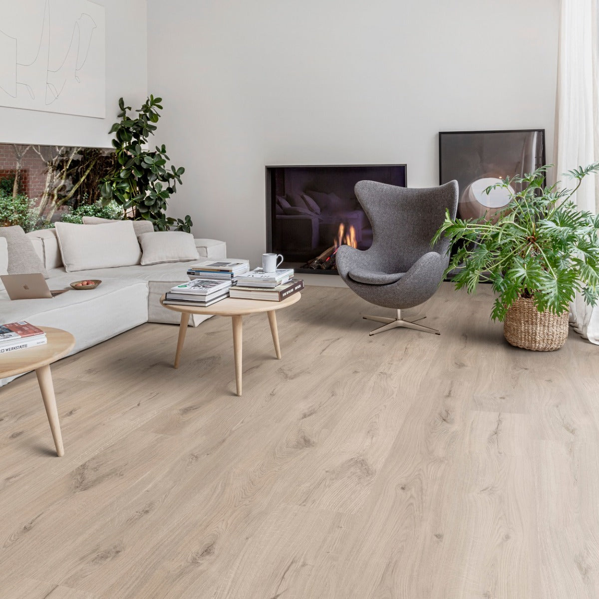 Floorify XL Planken F099 Clooney PVC vloer - luxe extra lange en brede planken die zorgen voor een modern, chic en gastvrij woongevoel