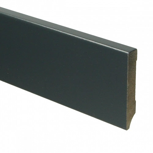 MDF Moderne plint 120x12 cm, antracietgrijs RAL7016. Strakke plint in een eigentijdse antracietgrijze tint, ideaal voor een moderne afwerking