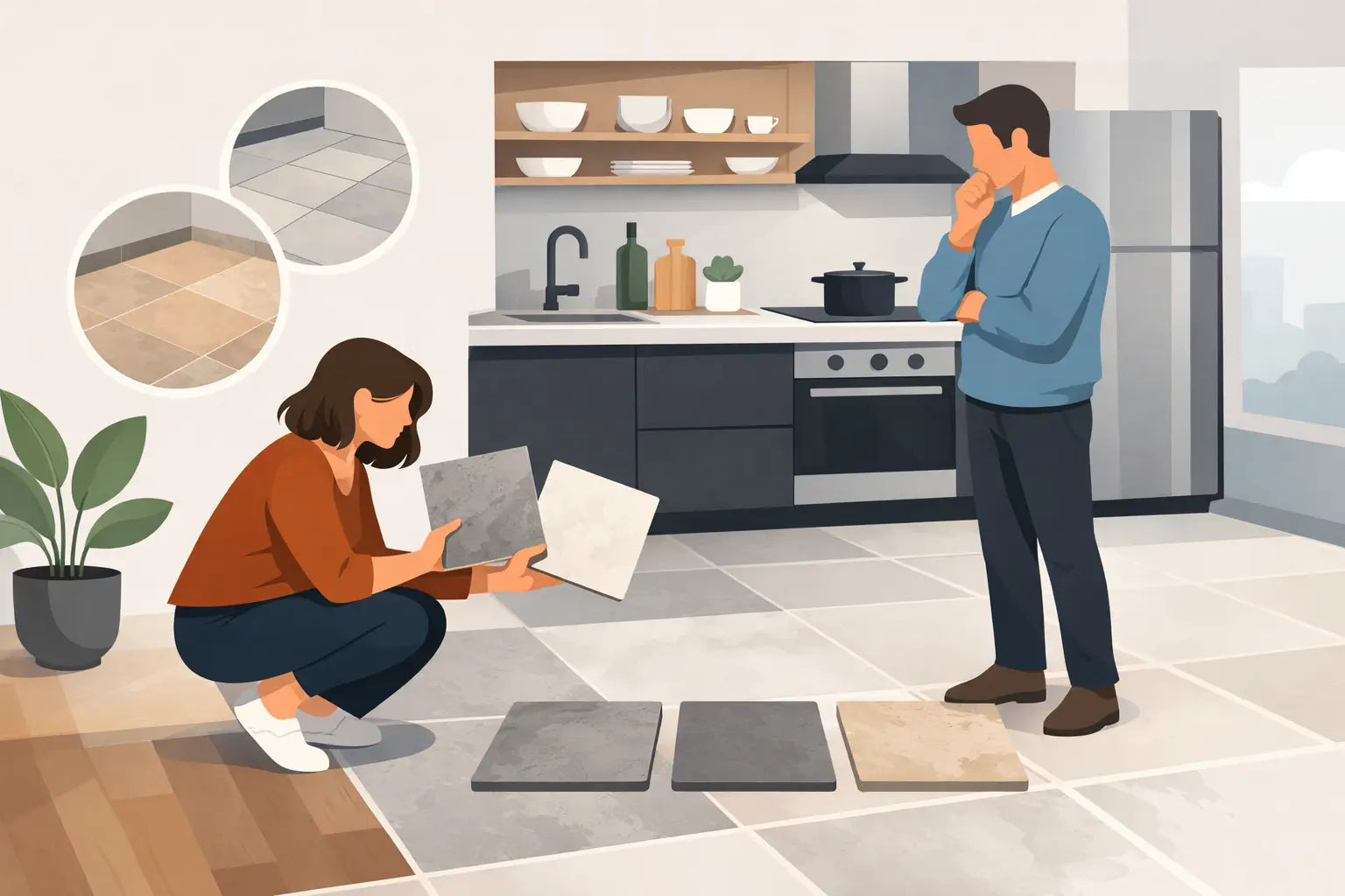 Tegellook pvc vloer keuken kiezen? Dit telt