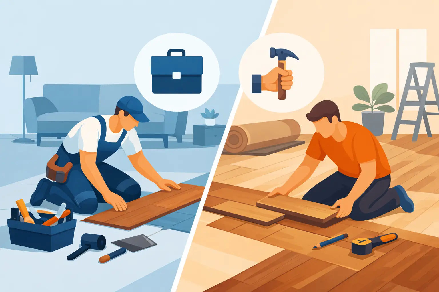 Vloer laten leggen of zelf doen: wat kiest u?