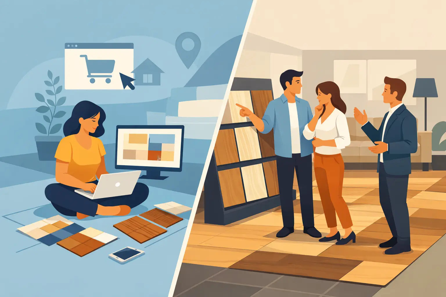 Vloer online of showroom? Zo kies je slim