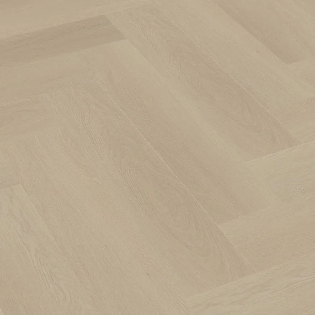 Ambiant Spigato Estino Visgraat 66111613 Beige PVC vloer - ruime beige eiken visgraat strook voor een eigentijdse en gezellige woninginrichting