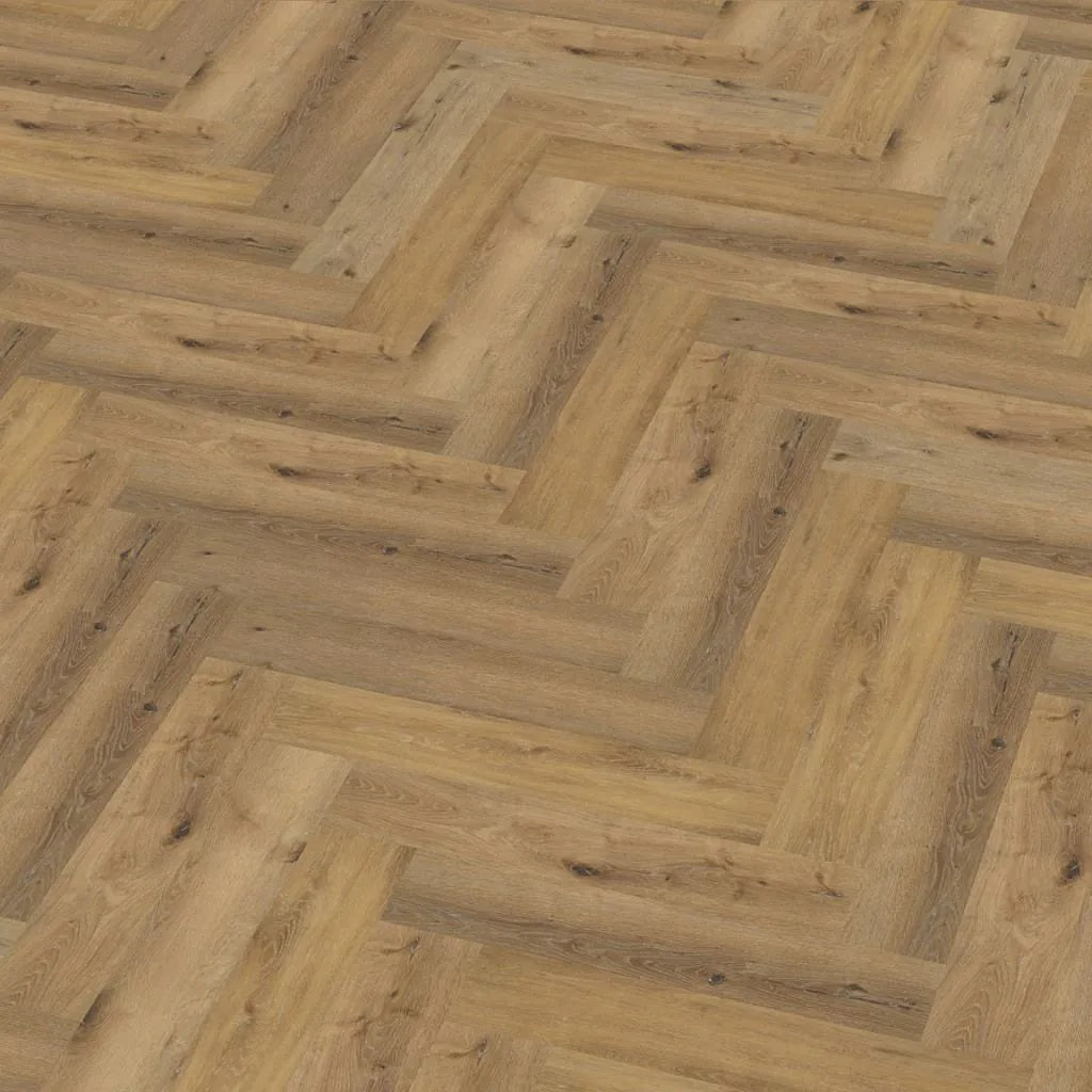 Ambiant Spigato Visgraat Click 61572504 Dark Oak PVC vloer - elegante visgraat donkere eiken houtlook met klikinstallatie voor een eigentijds interieur