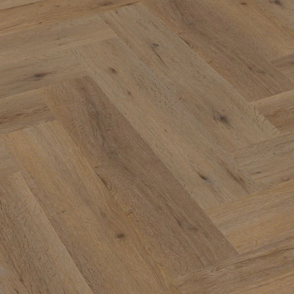 Ambiant Spigato Vivero Visgraat Click 64122821 Smoky PVC vloer - elegante visgraat smoky eiken houtlook met klikinstallatie voor een eigentijds interieur