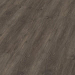 Close-up van Ambiant Supremo 90983619 Dark Grey PVC vloer - gedetailleerde houtnerf en diepe donkere tinten voor een luxe uitstraling