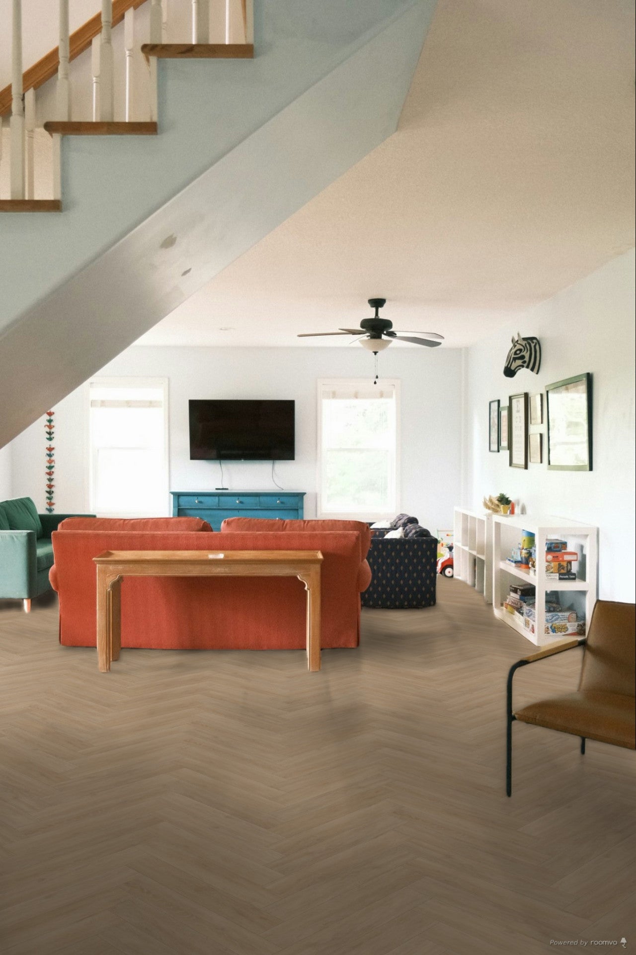 Hoomline Fusion Visgraat 55 Gotham Oak Flax