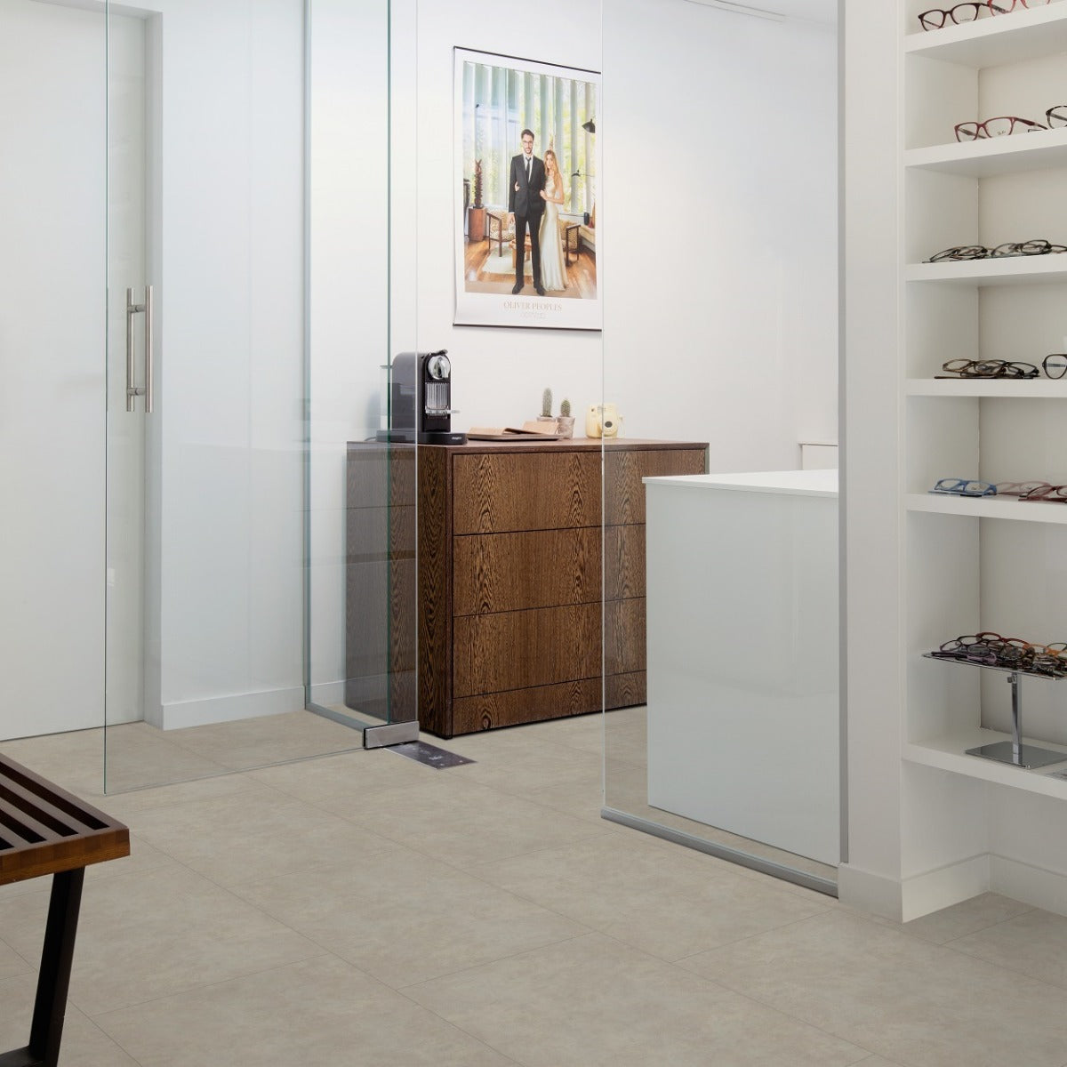 Floorify Kleine Tegels F514 Sea Salt Small PVC vloer - elegante tegelvloer die zorgt voor een modern, chic en gastvrij woongevoel