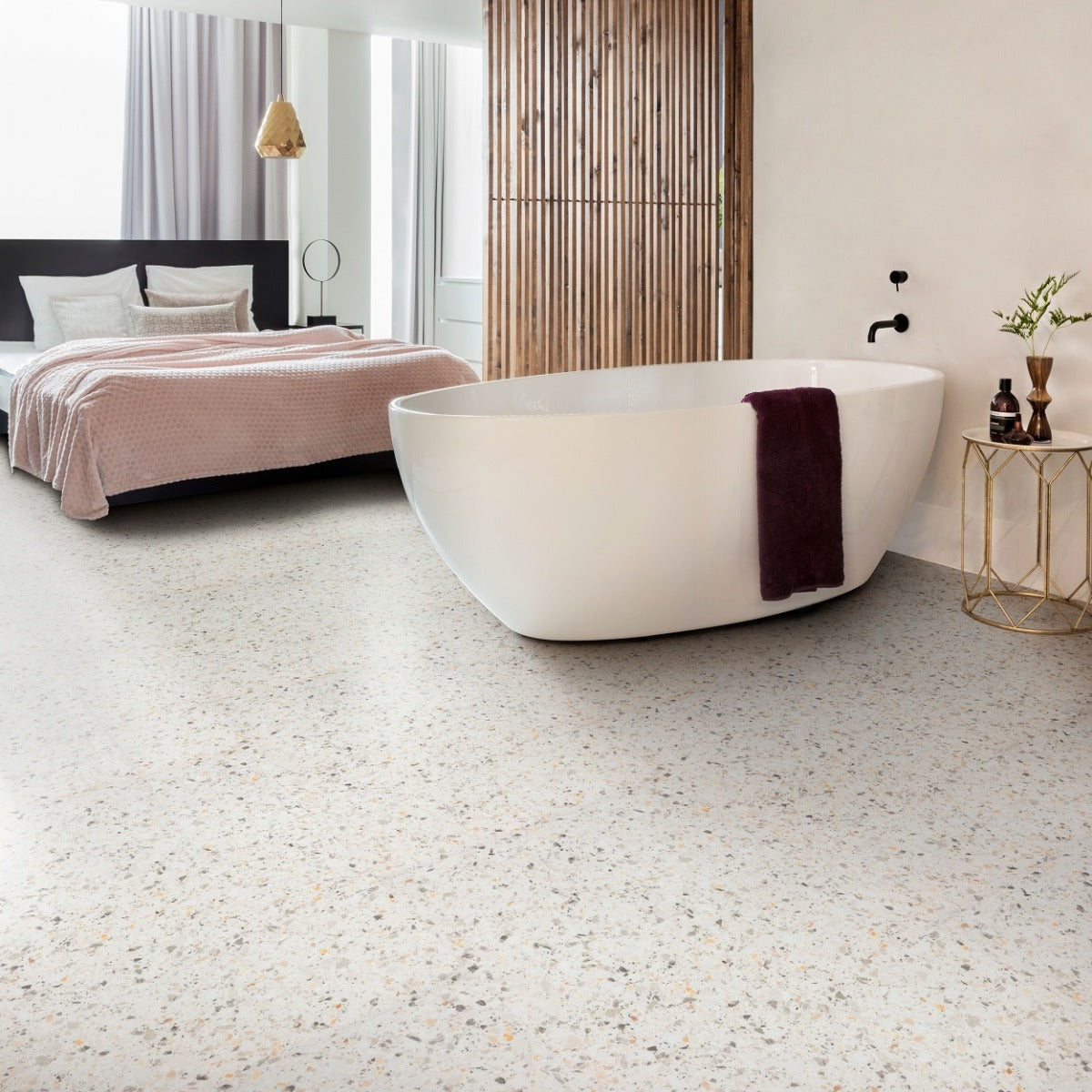 Floorify Kleine Tegels F523 Verona Small PVC vloer - verfijnde tegelvloer die zorgt voor een eigentijds, elegant en gastvrij woongevoel