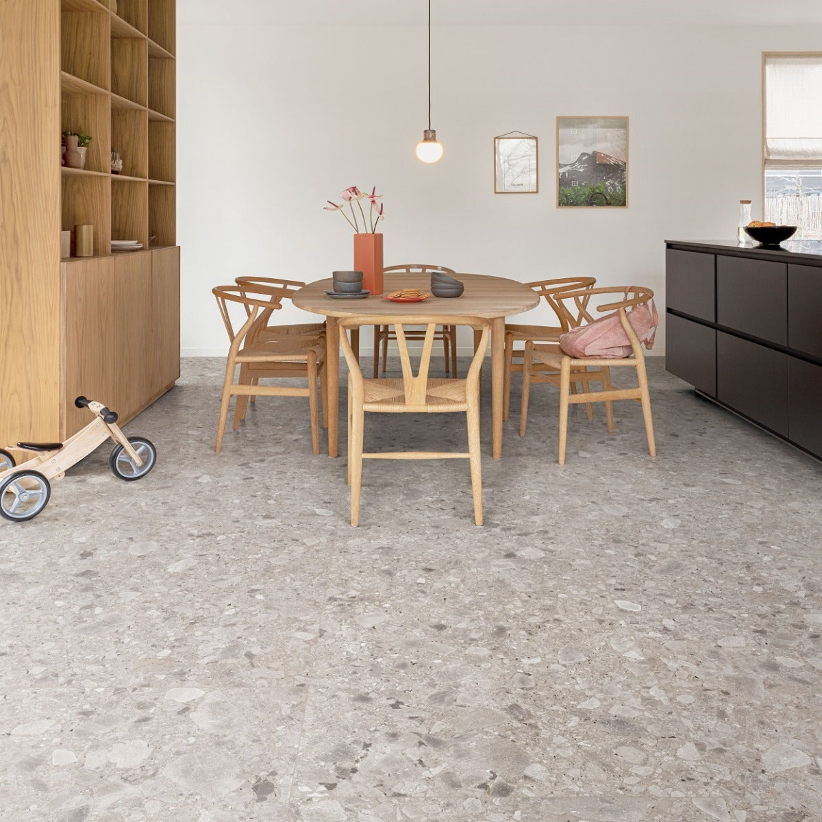 Floorify Kleine Tegels F527 Ceppo Small PVC vloer - elegante tegelvloer die zorgt voor een eigentijds, chic en gastvrij woongevoel