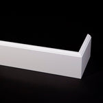 MDF Eigentijdse plint 120x15 cm in wit RAL9010, ideaal voor een moderne afwerking van uw muren met een strakke en verfijnde look