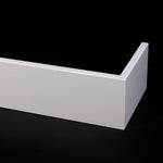 MDF plint 120x12 cm in wit RAL9010, perfect voor een moderne afwerking met een strakke en stijlvolle uitstraling, geschikt voor diverse interieurstijlen