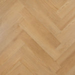 Stijlvolle Otium Herringbone Hammam 94633 PVC vloer in een eigentijdse ruimte, met een verfijnd visgraatpatroon en een warme, serene uitstraling