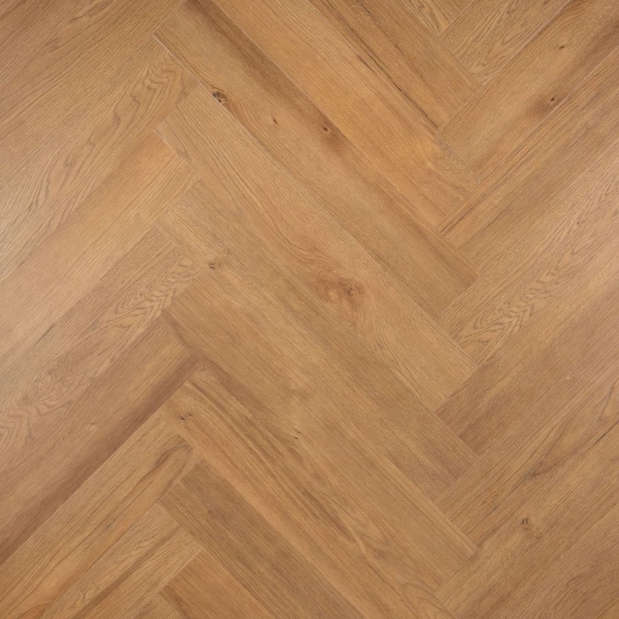 Moderne Otium Herringbone Jade 94645 PVC vloer in een eigentijdse ruimte, met een subtiel visgraatpatroon en een frisse, natuurlijke uitstraling