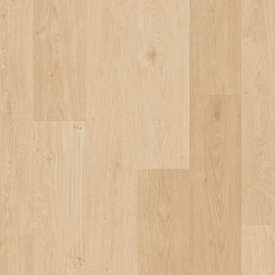 Quick Step Blos AVSPU40321 Kusteik Beige pvc vloer, lichte eikenhoutlook in beige voor een frisse en natuurlijke uitstraling