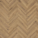 Tarkett iD Inspiration 55 Visgraat Creek Oak Brown pvc vloer, diepe bruine eikentinten voor een warme en klassieke visgraatpatroon uitstraling