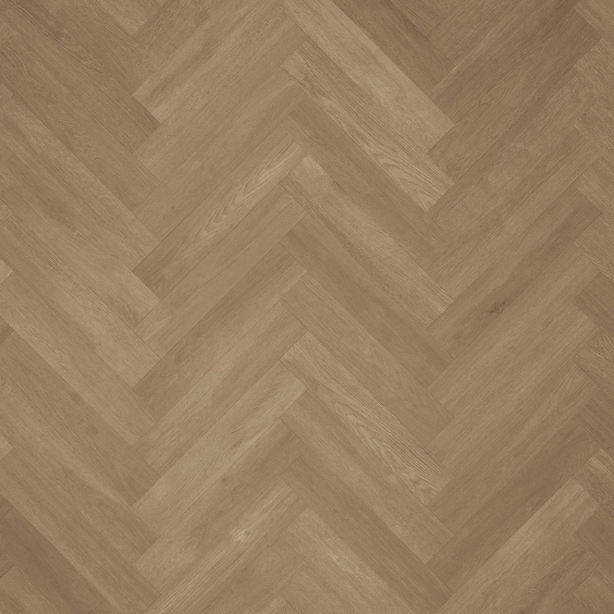 Tarkett iD Inspiration 70 Visgraat Chatillon Oak Brown pvc vloer, warme bruine eikentinten in visgraatpatroon voor een klassieke uitstraling